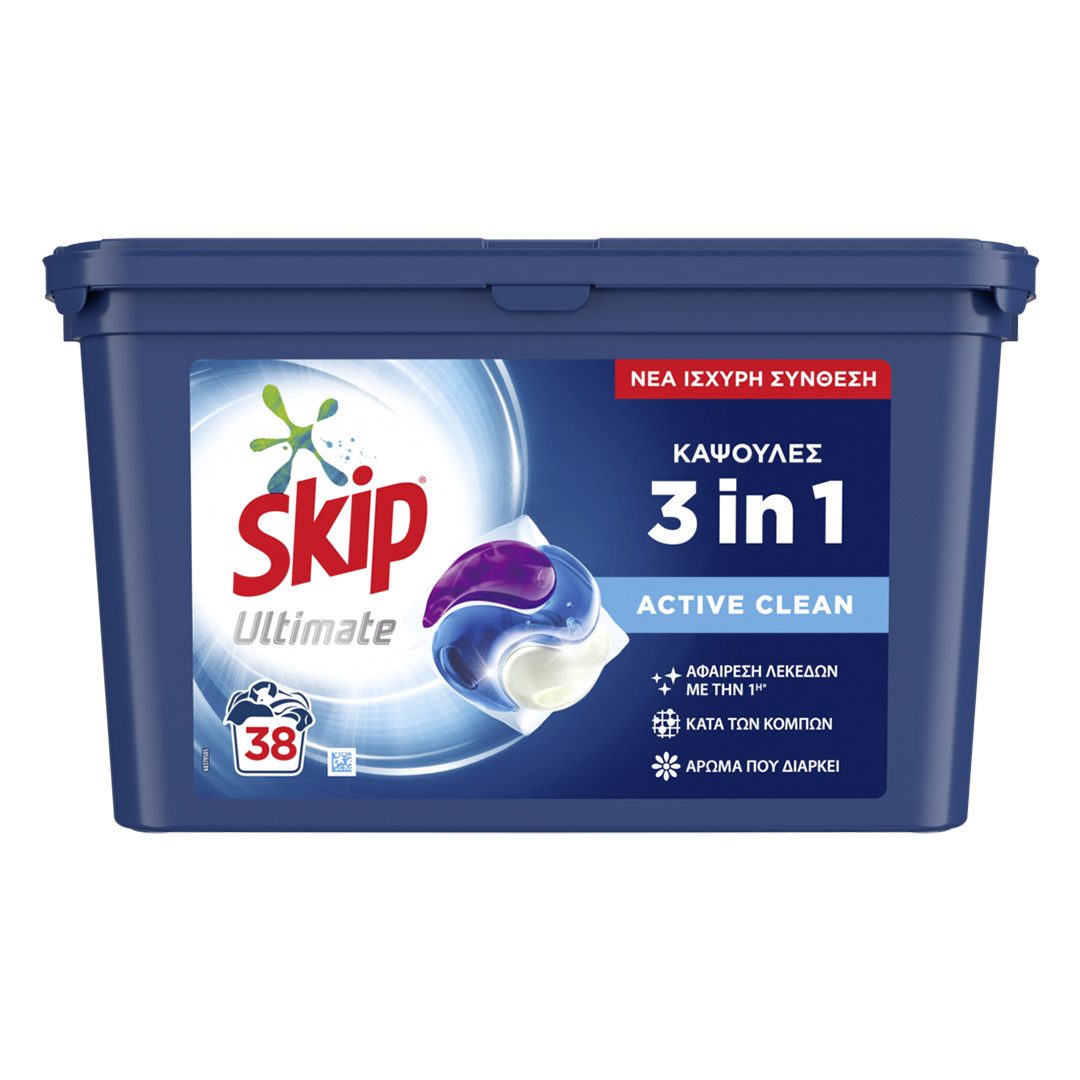 Skip Ultimate Active Clean Κάψουλες 3 in 1